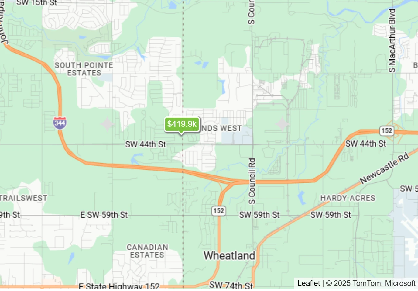 Map of where 4204 Chesterfield Pl is in Oklahoma City