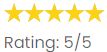 5 Star Rating stars